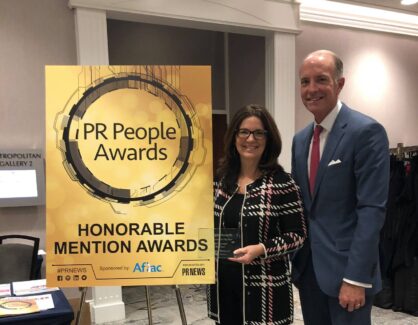 Jay Devine and Christine Reimert at the PR People Awards