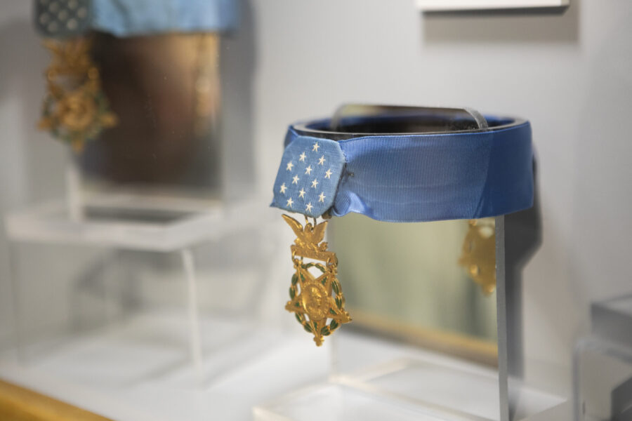 Medal of Honor in a display case